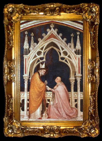 framed  Simone Martini Consecration of the Chapel (Detail), ta009-2